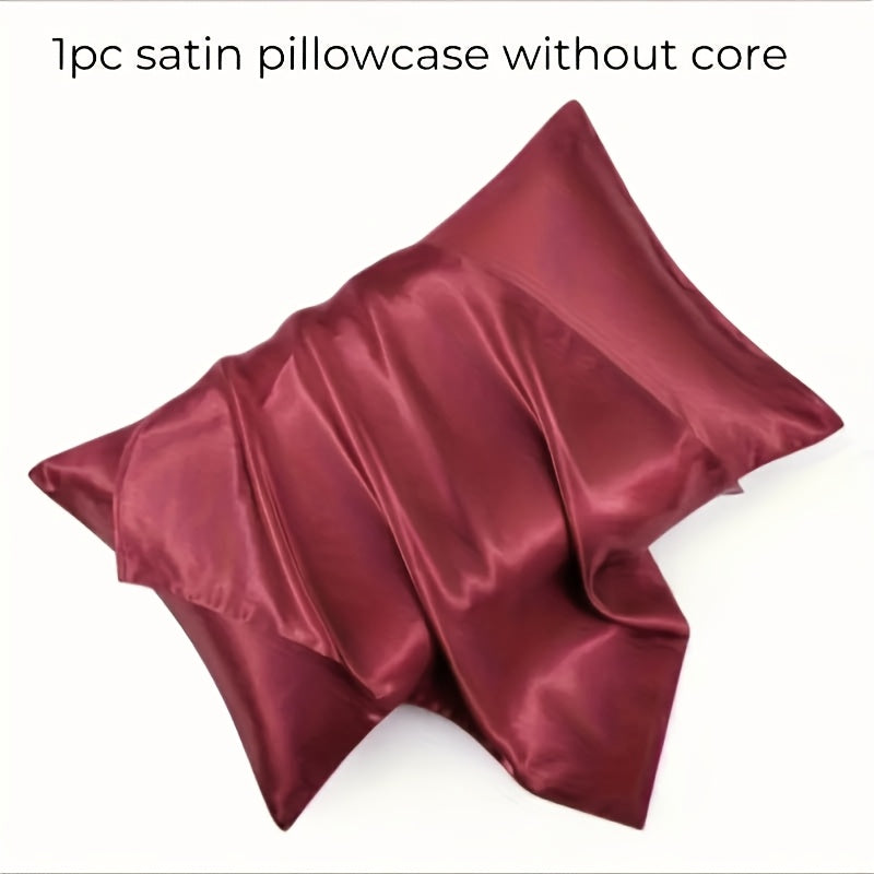 Satin Pillowcase Envelope Closure Hypoallergenic Breathable Durable Bedding Pillow Cover