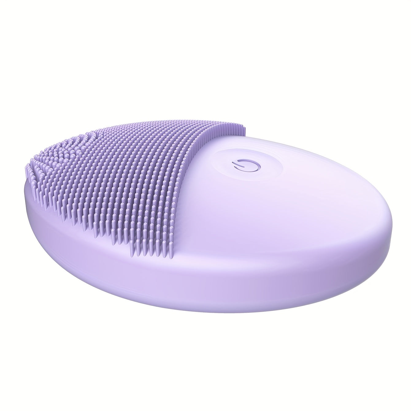 Pink Electric Facial Cleansing Brush with Soft Silicone Bristles Exfoliating Massager Battery Powered