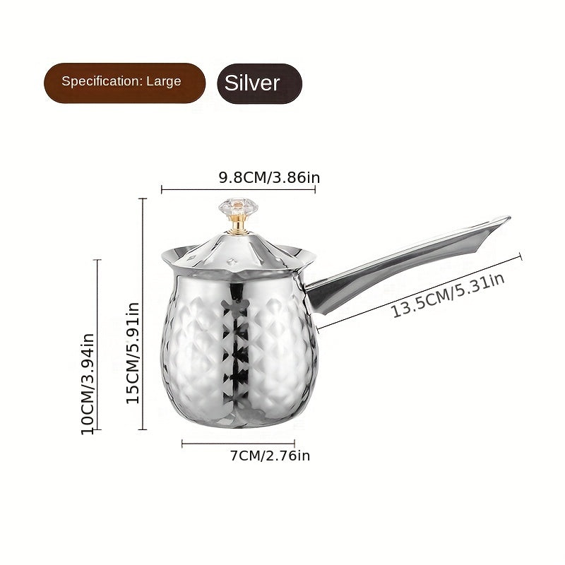 Stainless Steel Latte Cup with Pointed Mouth for Heating Milk and Coffee