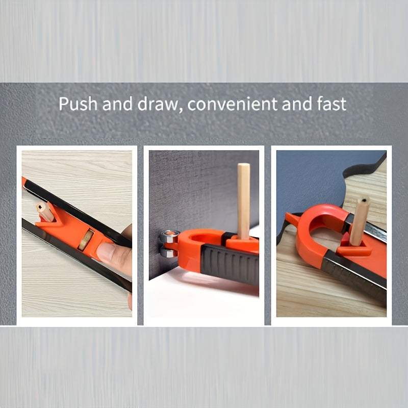 Woodworking Tool Set with Locking Mechanism and Adjustable Ruler for DIY Projects