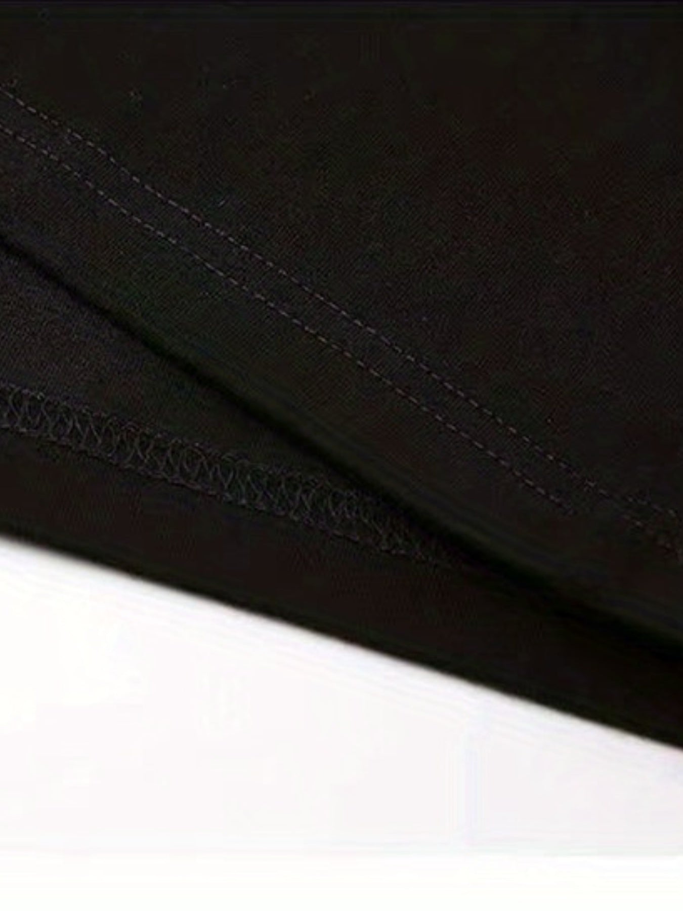 Men's Black Short Sleeve T-Shirt and Pockets Trousers Pajama Set Spring Summer Casual