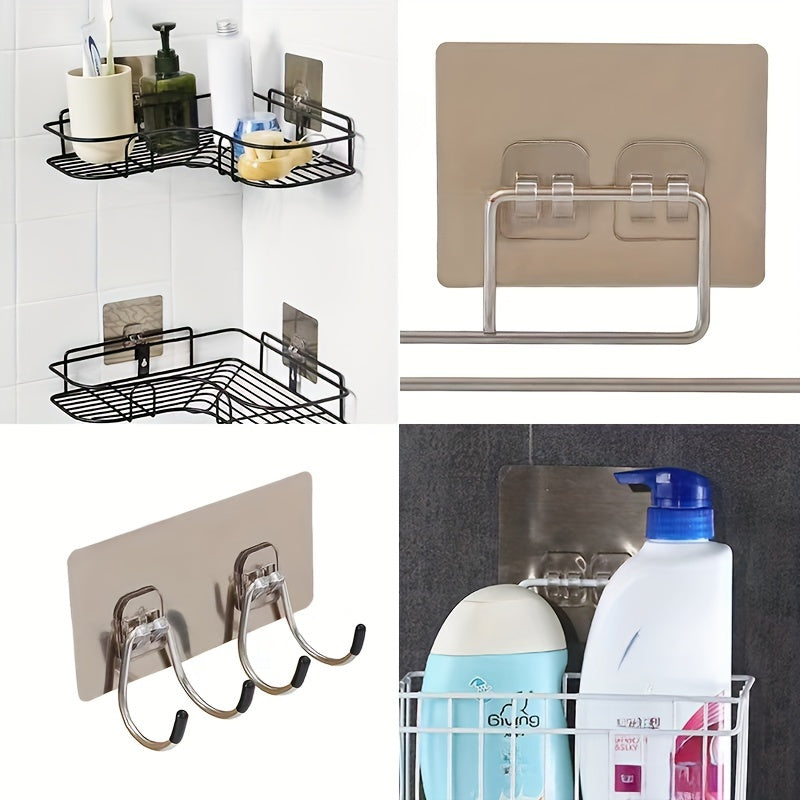 Ganchos adhesivos para organización en baño y cocina, paquete de 5, colgadores de pared para toallas y artículos de tocador