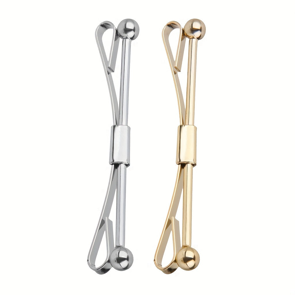 Men's Silver Tie Clip Bar Brooch for Formal Business or Anniversary Party