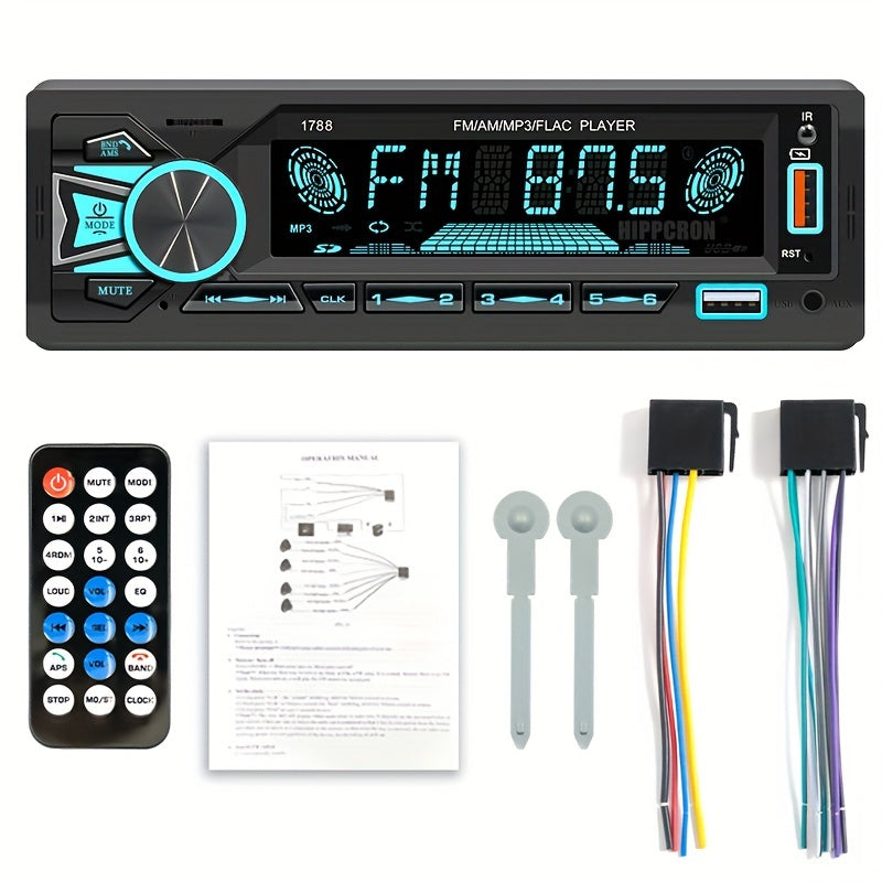1Din Car Stereo MP3 Player 4 Inch Screen FM Receiver AUX USB TF Input