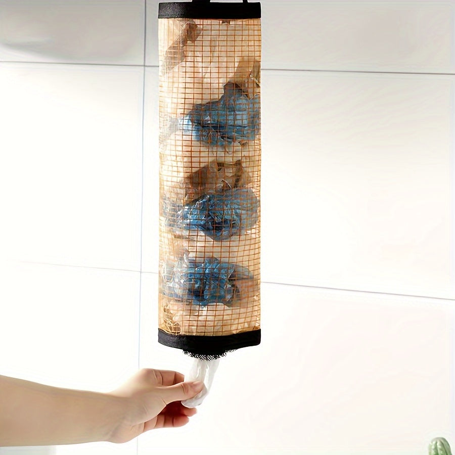 PVC osma to'rli saqlash sumkasi oshxona uchun - devorga o'rnatiladigan, chiqindi sumkalari va turli xil narsalar uchun buklanadigan tashkilotchisi (1 dona)