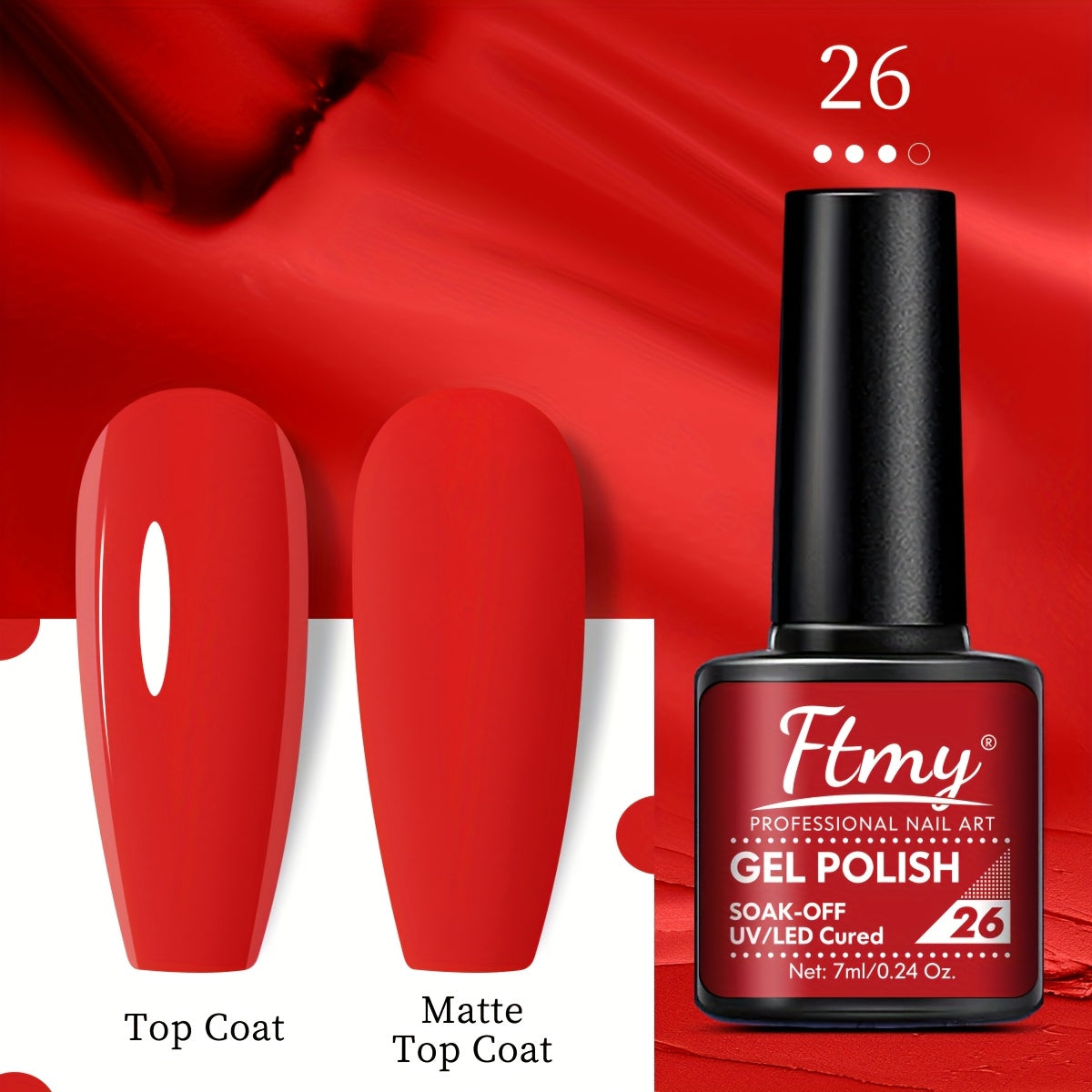 Women Gel Nail Polish Strong Bright Colors Long-Lasting