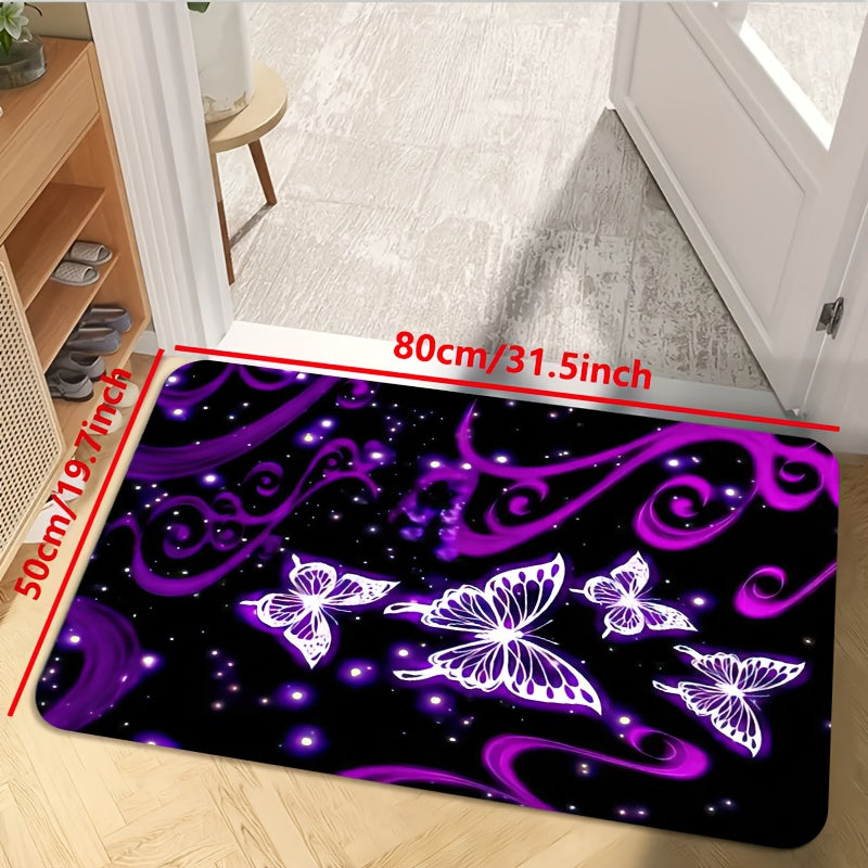Butterfly Kitchen Mat Set Non-slip Waterproof Oil-proof Entrance Doormat