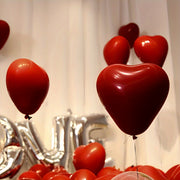 Red Heart-Shaped Balloons for Celebrations, 30 Pack