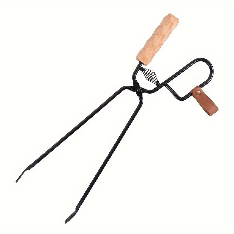 Iron BBQ Tongs Extra Long Heat-Resistant for Outdoor Grilling