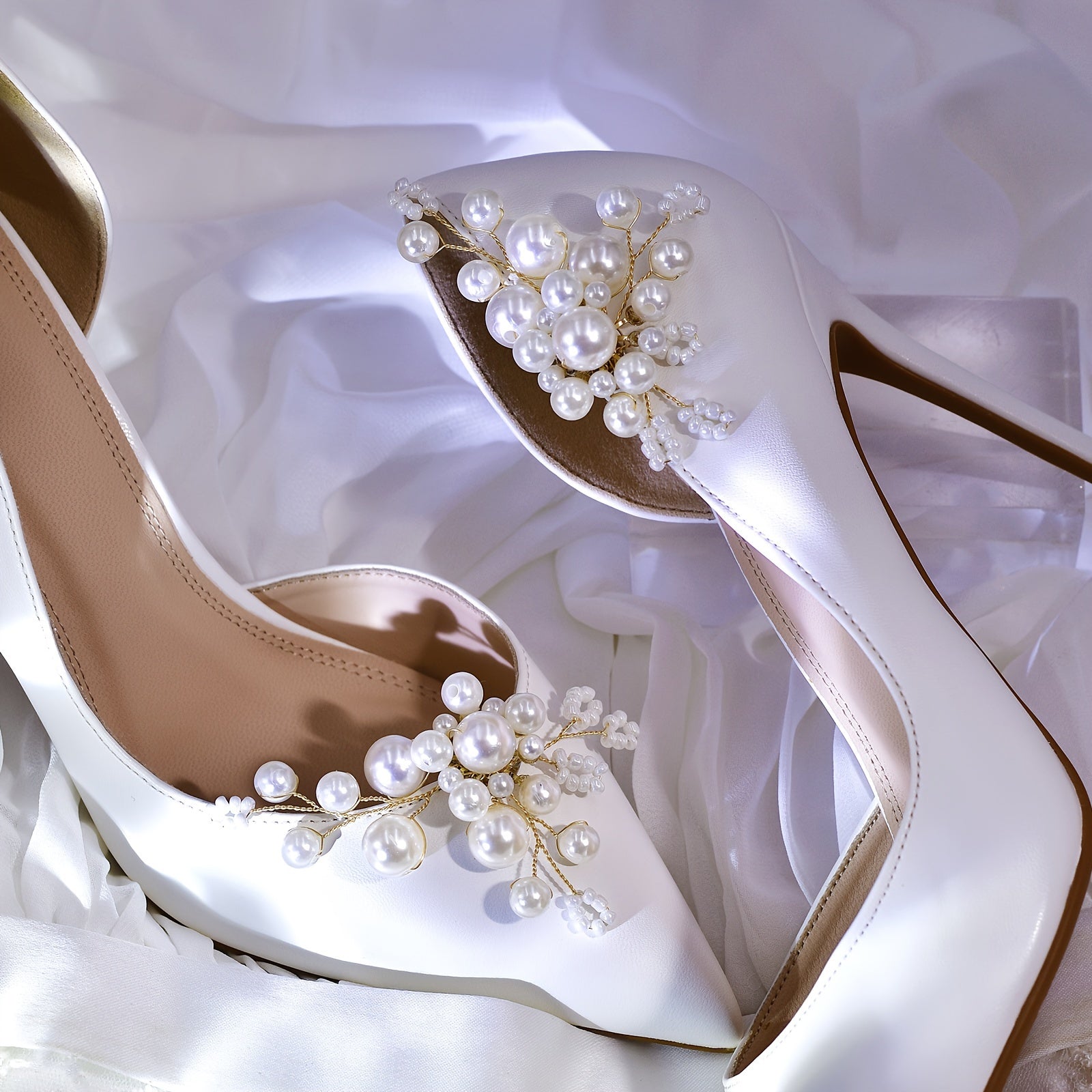 Women's Wedding Shoes Beads Jewelry Decoration Removable Buckle