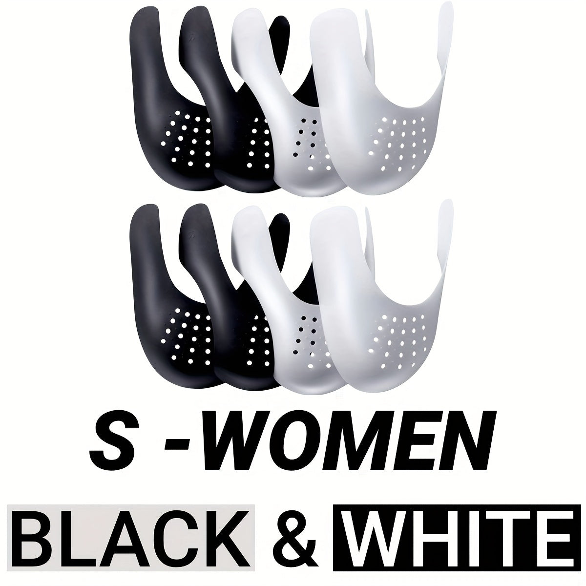 Men Women Shoe Creases Protector Black White Anti-Crease Guard for Sneakers