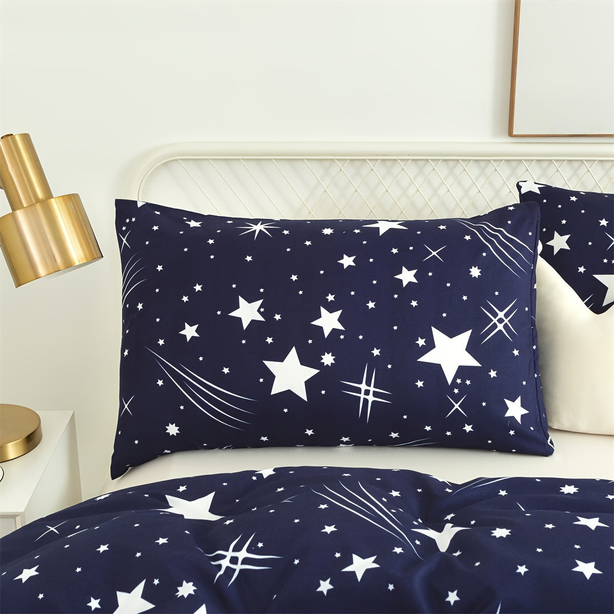 Starry Sky Duvet Cover Set 3 Pieces Soft Breathable Bedding for Bedroom Guest Room