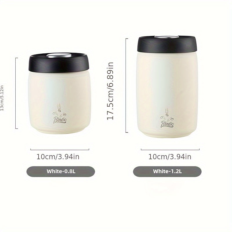 Stainless Steel Coffee Canister Vacuum Sealed Storage Jar for Coffee Beans