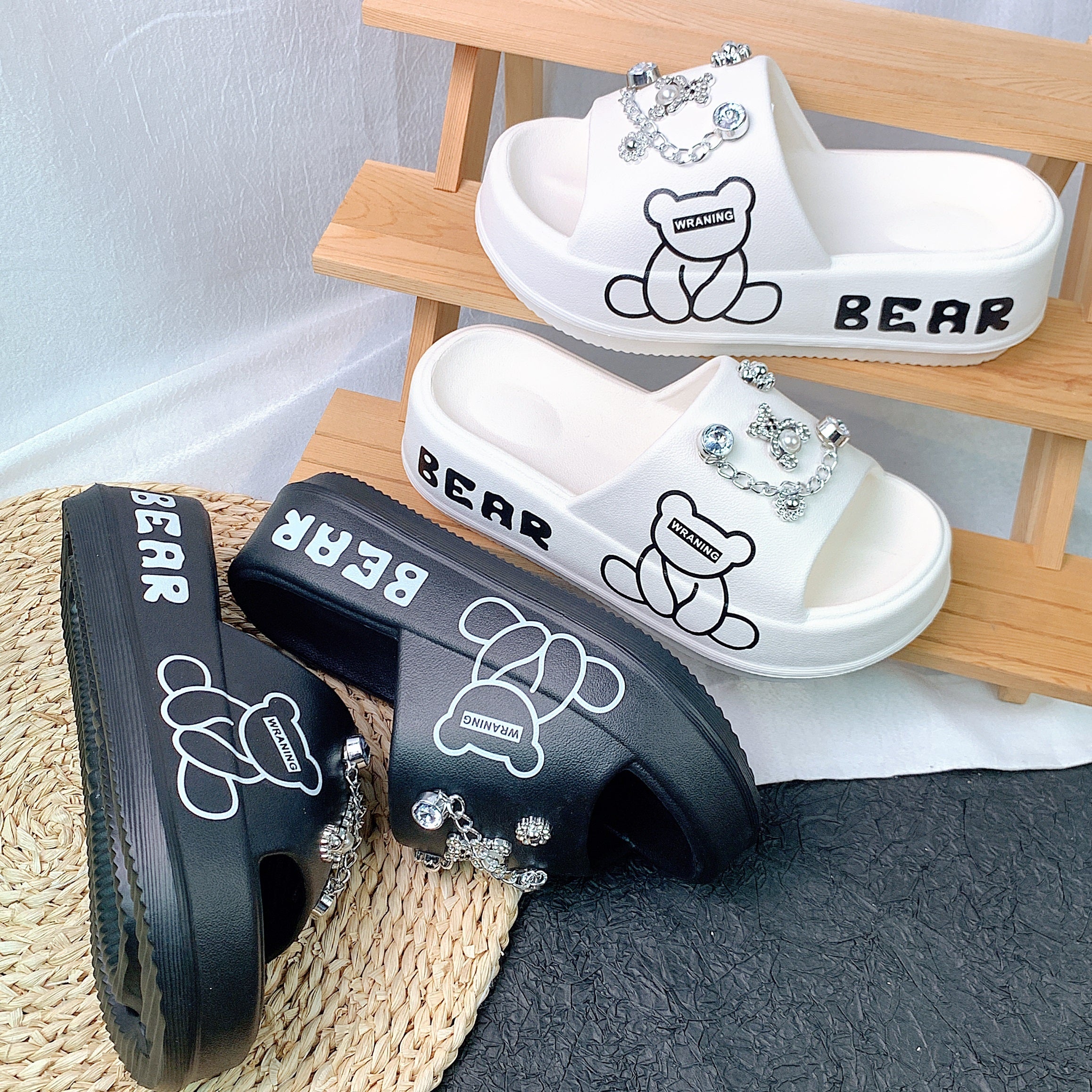 Women's Slip-On Summer Sandals Open Toe Comfortable Slip-On Slides