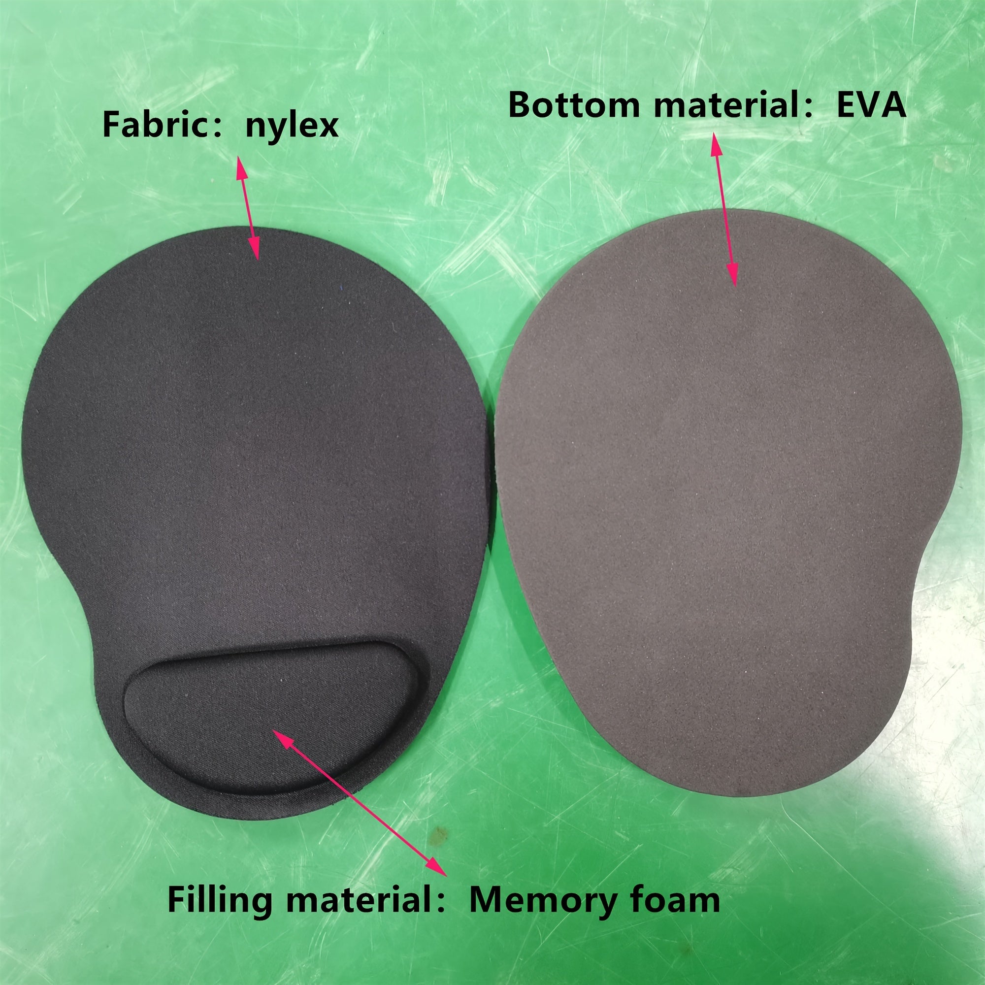 Ergonomic EVA Wrist Support Cushion with Memory Foam Mouse Pad for Office or Computer Use