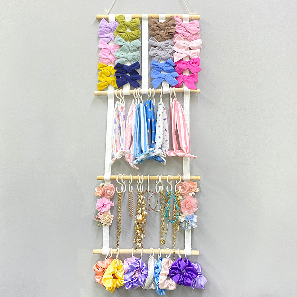 Hair Accessories Organizer for Baby Girls Hanging Storage for Hair Bows and Headbands