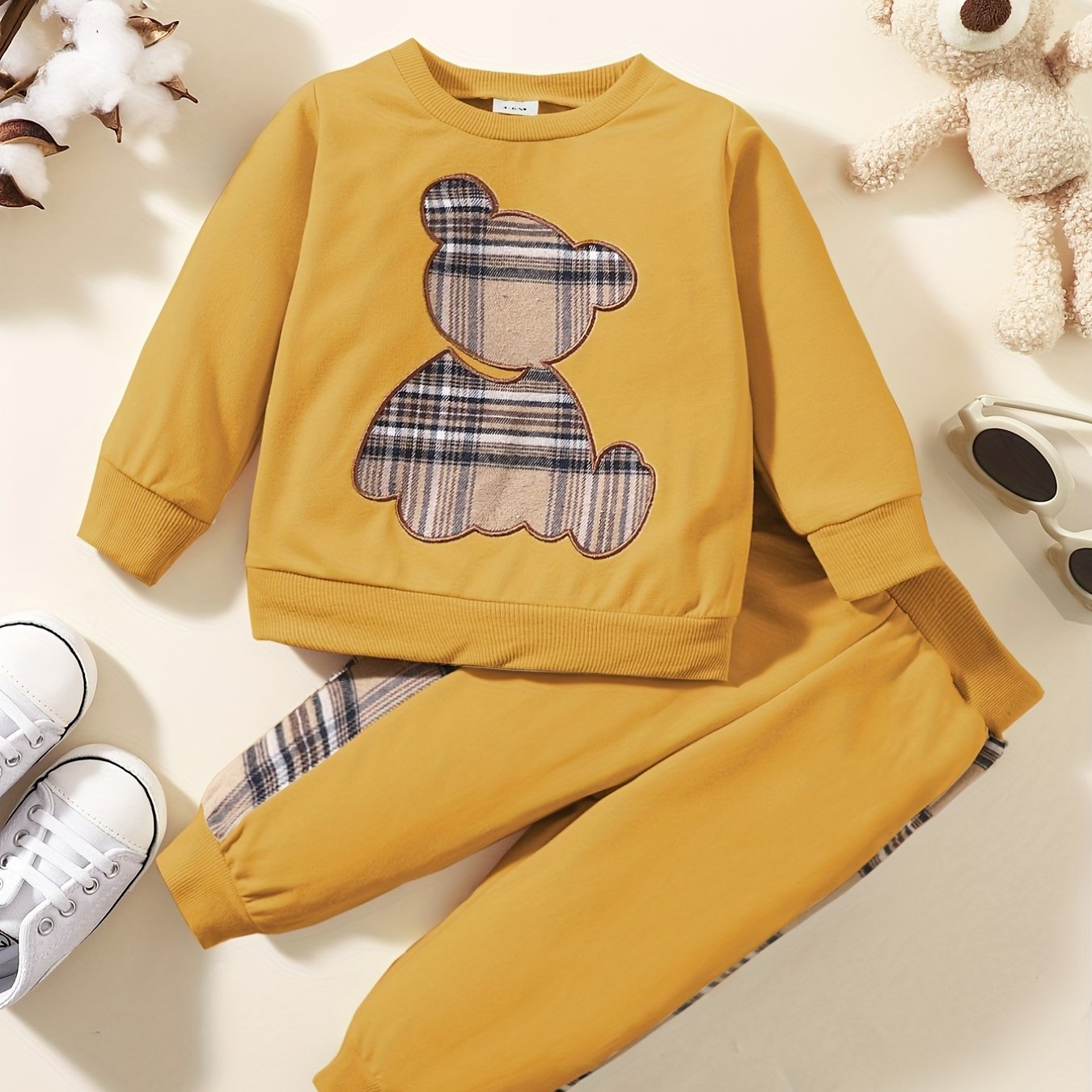 Toddler Boy's Fall Winter Outfit Long Sleeve Sweatshirt and Casual Pants