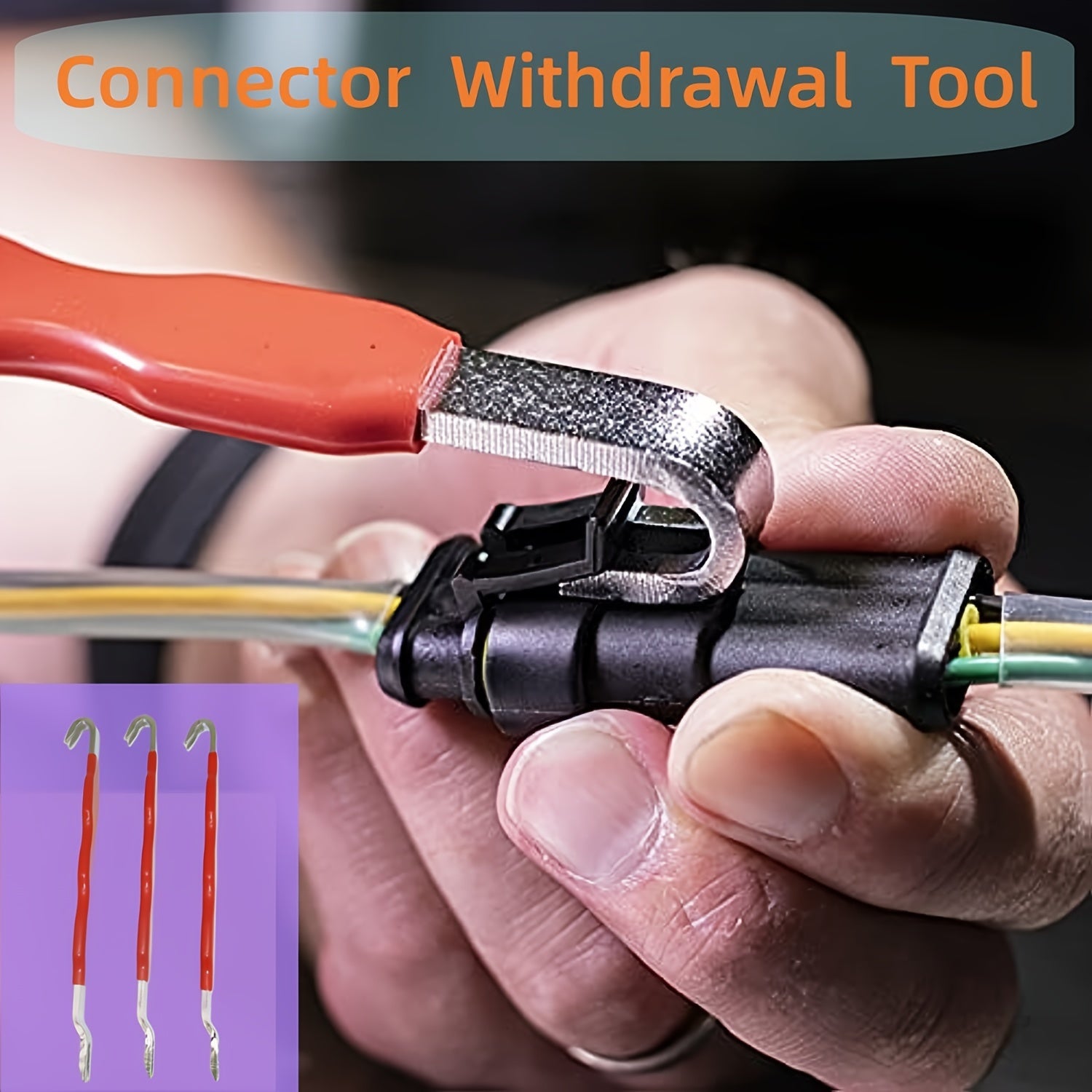 Инструмент для разборки соединителей проводов, автомобильные запчасти, хромированная ручка, PVC, комплект