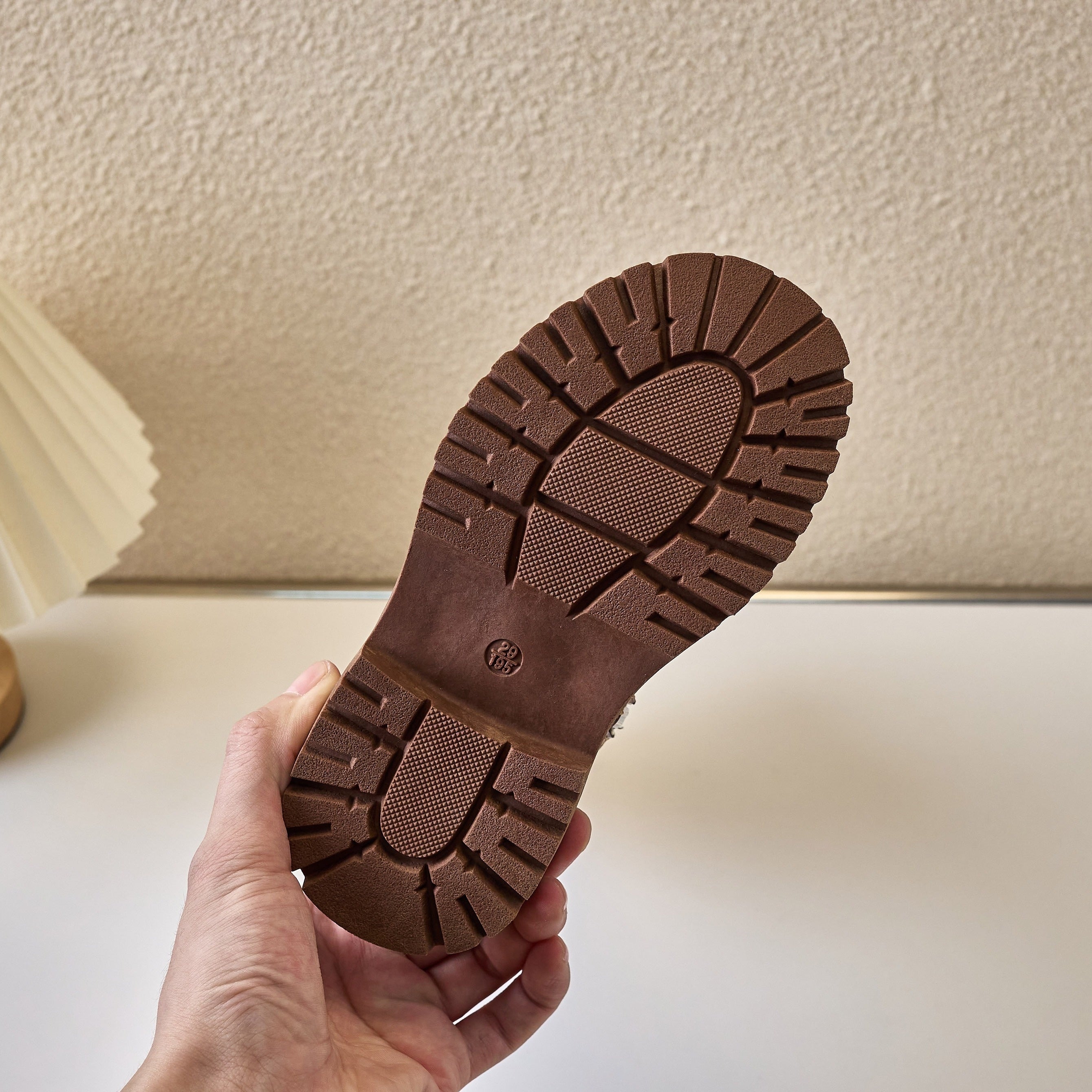 Girls Knee-High Zipper Boots with Rubber Sole for Autumn and Winter