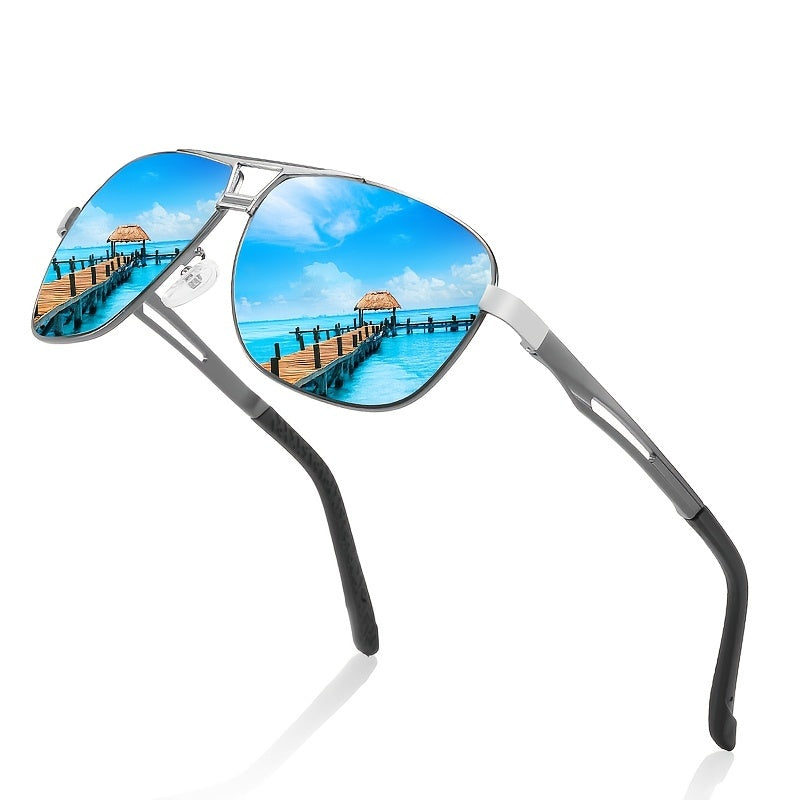 Oval Frame Polarized Sunglasses for Men Women UV Protection Travel Outdoor