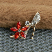 Minimalist Luks Brooch Pinlar Noto'g'ri Shakldagi Emal Rangsiz Rinoystonli Zargarlik Ayollar uchun