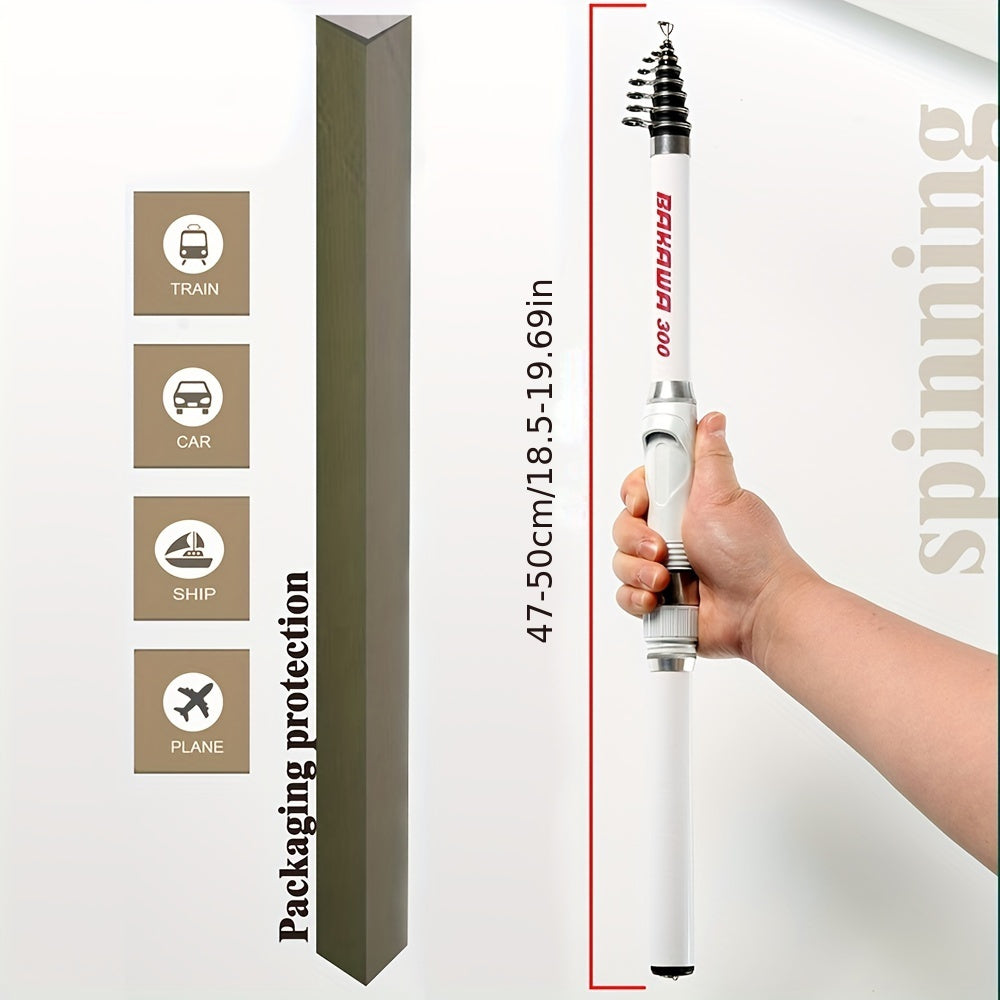 Telescopic Fishing Rod Carbon Fiber Glass Steel Spinning for Carp Travel 149cm-300cm