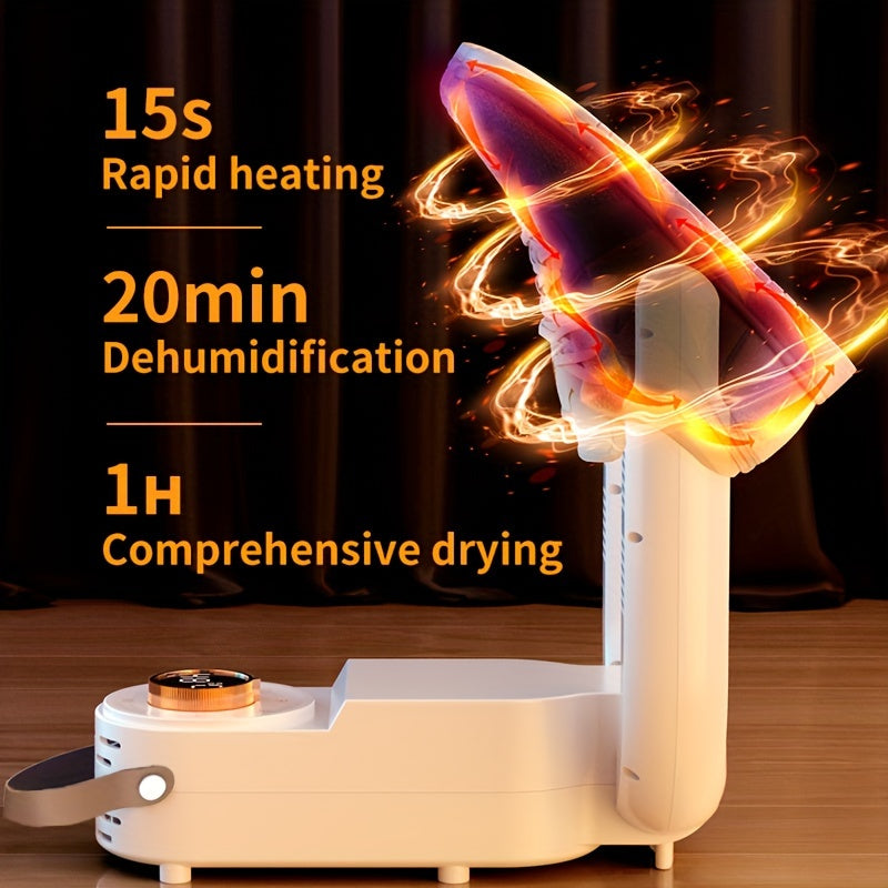 Copper Alloy Portable Shoe Dryer with 2-Hour Timer Odor Eliminator Auto Shut-Off