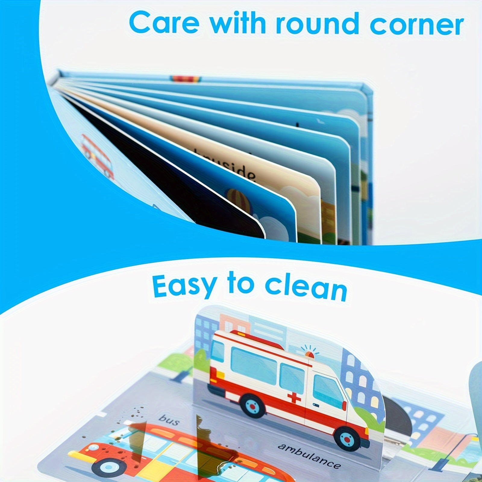 Children's Hardcover Board Book Vehicles for Kids Ages 1+ with Lift-the-Flap Activities