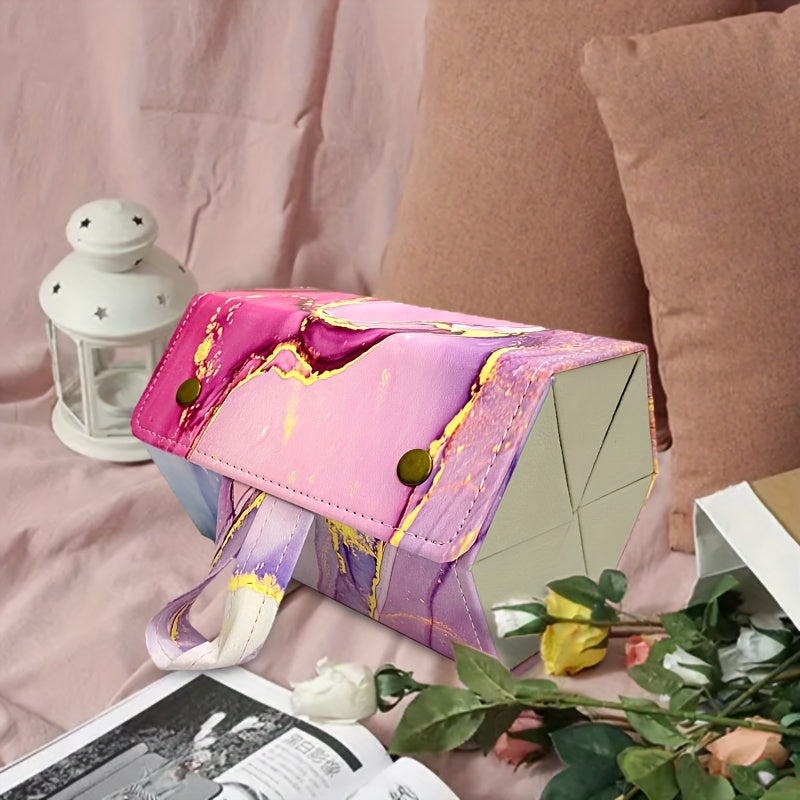 Travel Eyewear Organizer with 6 Slots Foldable Hanging Glasses Storage Box in Retro Floral Design