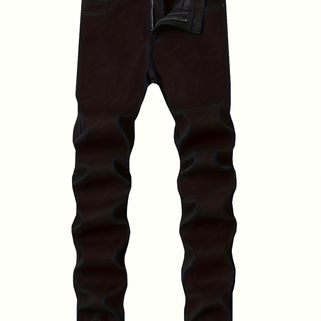 Plus Size Men's Casual Slim Fit Denim Pants All-Season Straight Leg