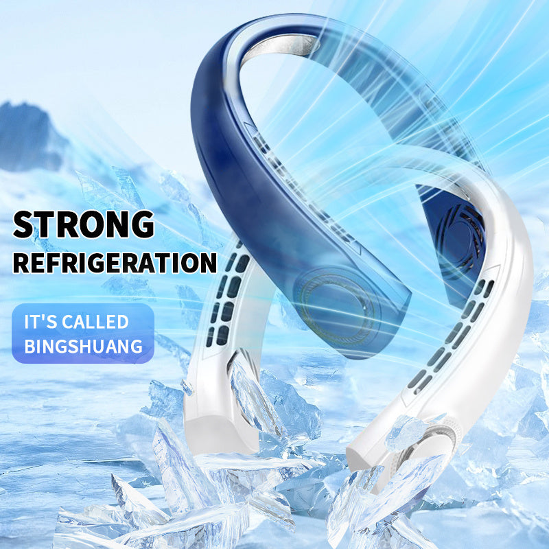 Bladeless Portable Neck Fan 360° Rotatable Airflow USB Rechargeable