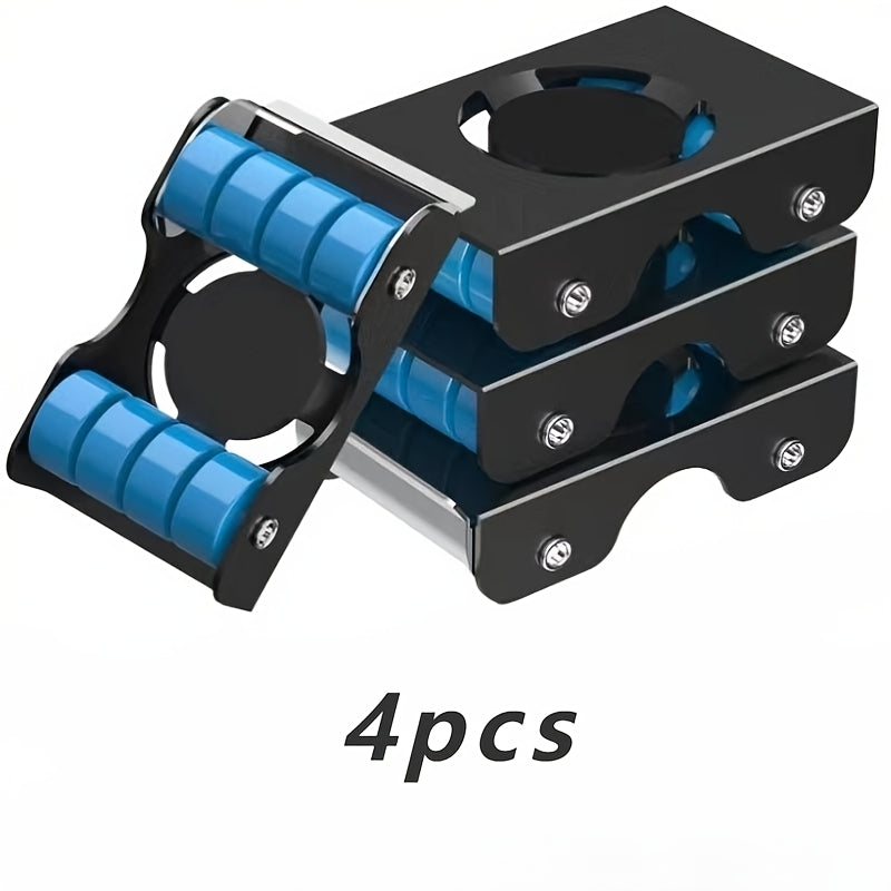 Juego de 4 alfombrillas de acero inoxidable para electrodomésticos, antideslizantes y amortiguadoras de golpes para refrigeradores