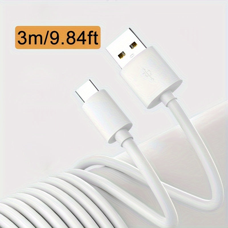 Fabric Flat USB-C Charging Cable 66W 6A Quick Charge for Smartphones and Devices
