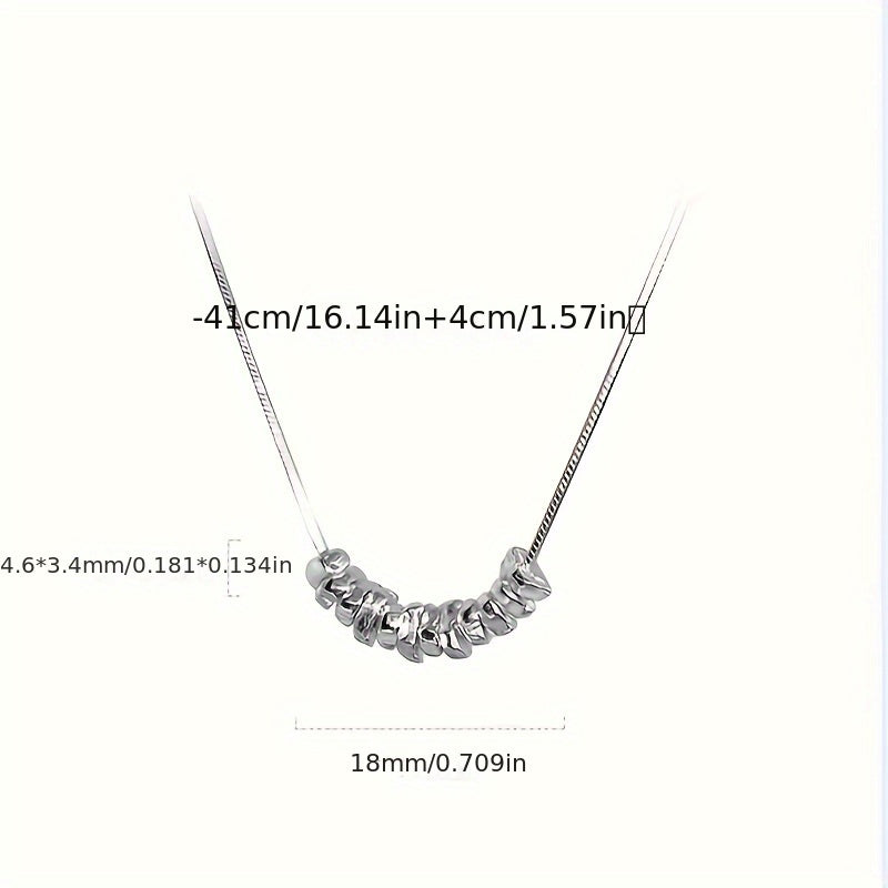 Удивительное ожерелье из стерлингового серебра для женщин - идеальный подарок на каждый день, безопасно для людей с аллергией, универсально для любого случая, легкое 3.7г/0.130oz