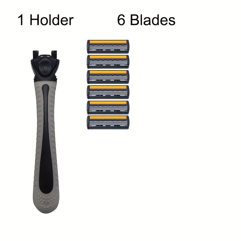 Тройной слой бритвы для бритья бороды и усов с запасными лезвиями