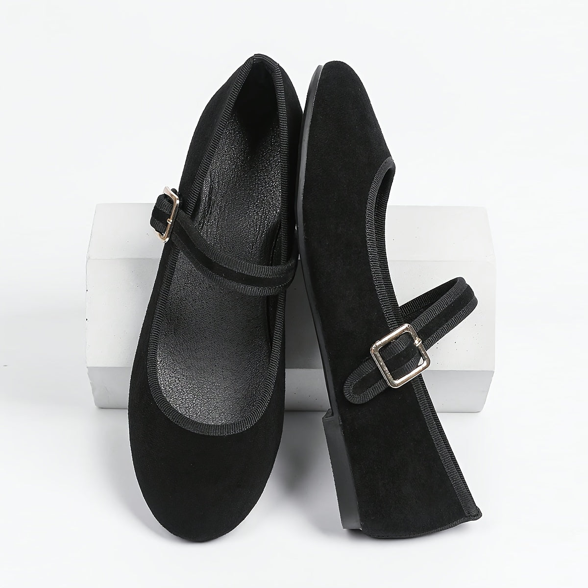 Zapatos planos de mujer tipo Mary Jane con correa en el tobillo, slip-on, casual y para oficina