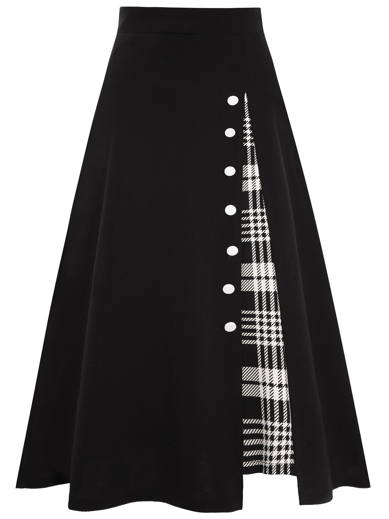 Women's A-Line Skirt Polyester Knit Solid Color All Seasons