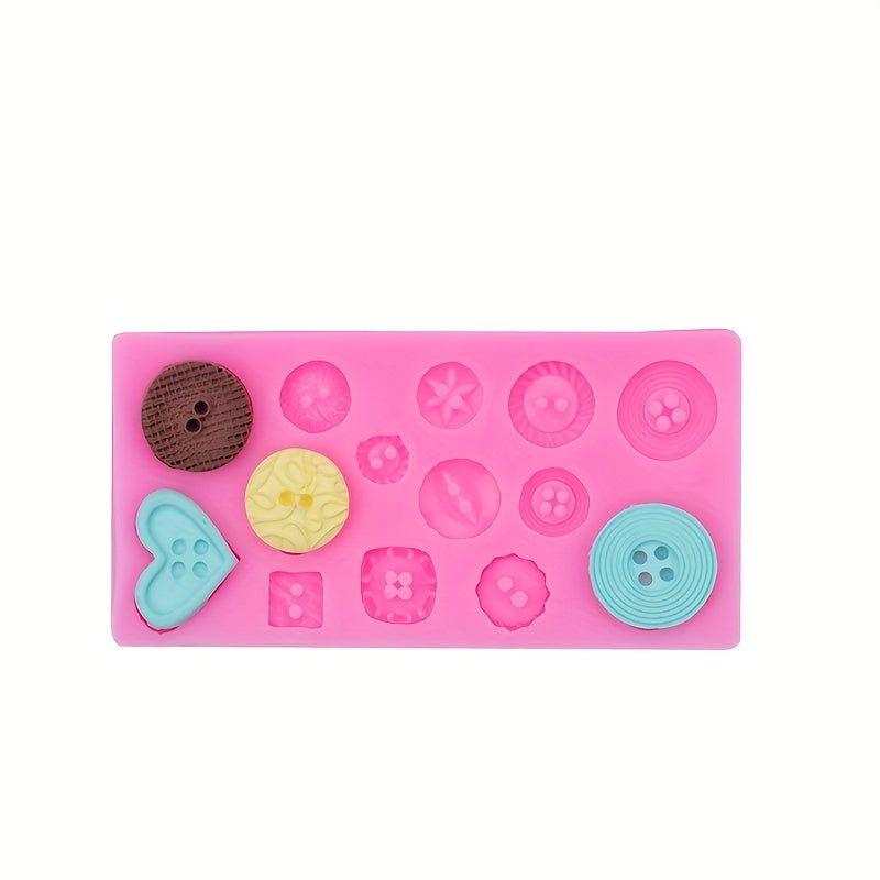Silicone Mold for Button Shaped Desserts and Treats Baking Candy Gummy Ice Cream Kitchen Tool