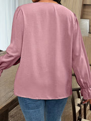 Plus o'lcham ayollar uchun xomashyo sariq bluz uzun qolli kundalik ko'ylak barcha mavsum uchun