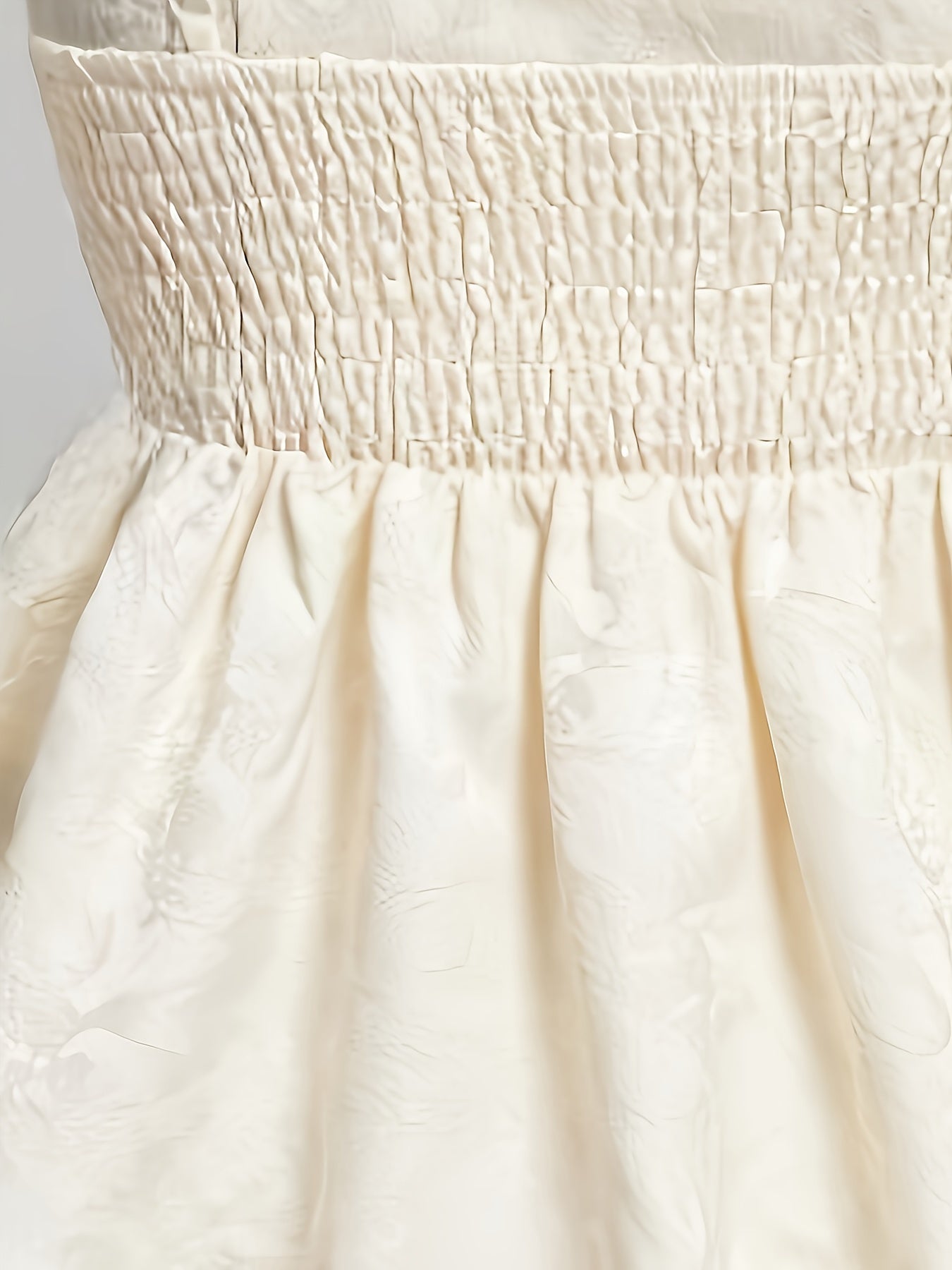 Women's Summer Floral Jacquard Ruffle Cami Top Polyester Machine Washable