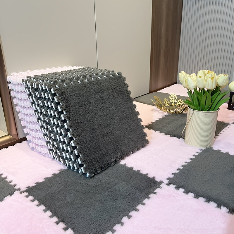 Interlocking Foam Floor Mat Set 5-30 Pieces Anti-Slip Plush Carpet Seat Rug