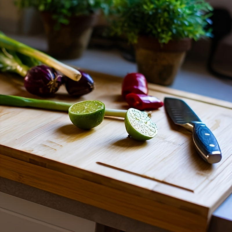 Large Bamboo Cutting Board for Kitchen Food Safe Durable 15x10 Inches