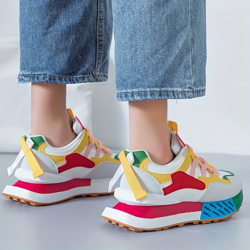 Women's Colorful Casual Sneakers Breathable Fabric Non-Slip Sole