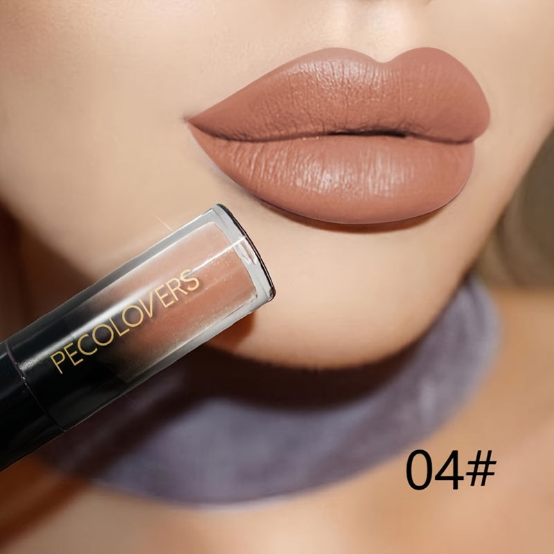 Brillo de labios mate de terciopelo para mujeres, barra de labios líquida de larga duración, 14 tonos
