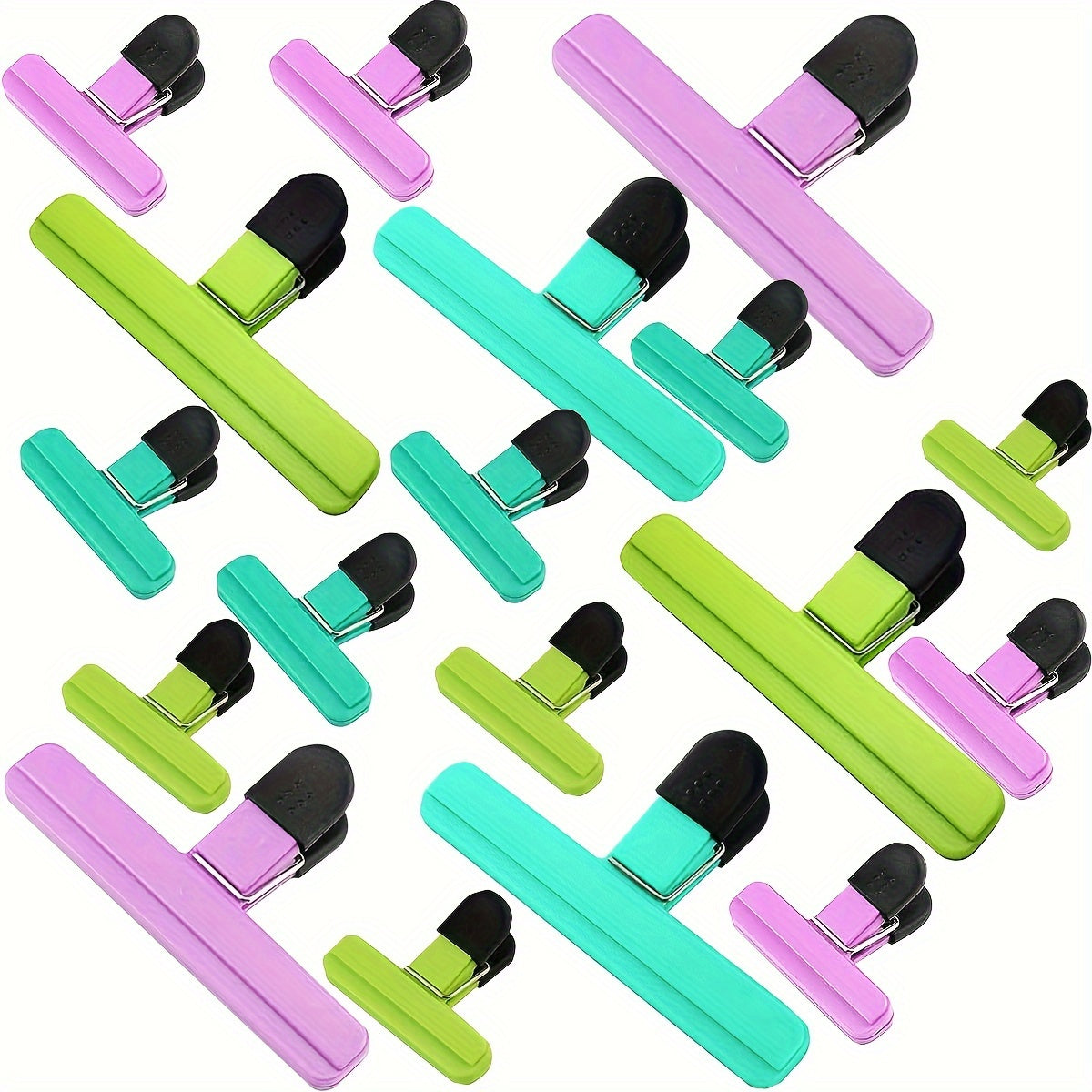 Food Bag Chip Clips Pack of 3-24 Heavy Duty Airtight Moisture Proof Storage