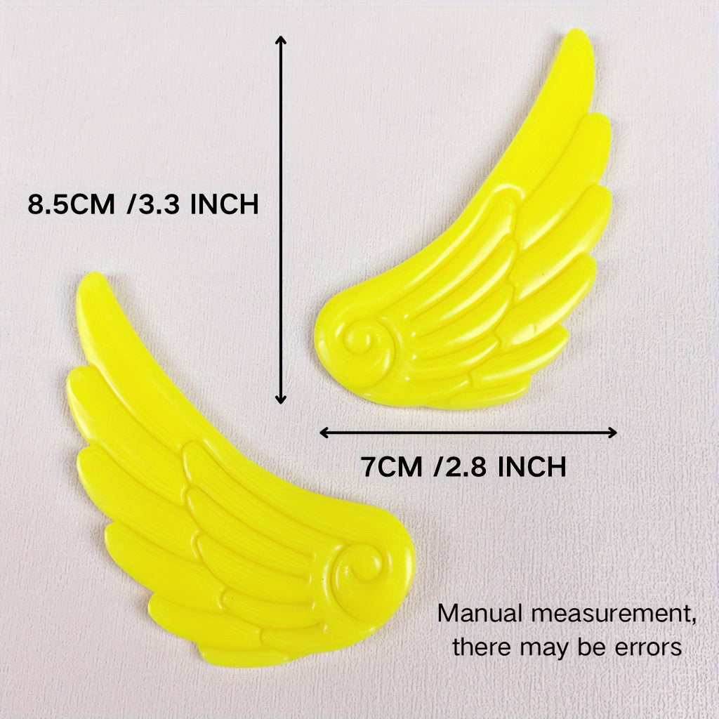 Unisex Shoe Charms Angel Wings PVC Removable Heel Decorations Fits Up to 2cm