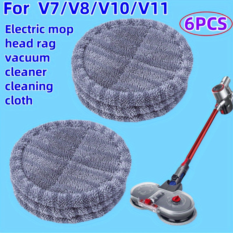 Microfiber Mop Pads Pack of 6 for Electric Mops Wet Dry Cleaning Replacement
