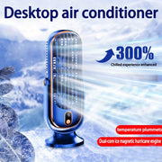 Portable USB Desk Fan with Dual-Blade Design, 5 Speed Settings, Rechargeable Lithium Battery for Office Travel Camping Outdoors