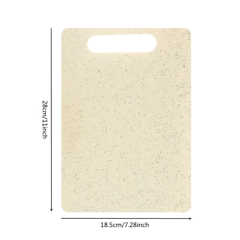 Set of 4 Plastic Kitchen Cutting Boards with Handles and Mat for Fruits