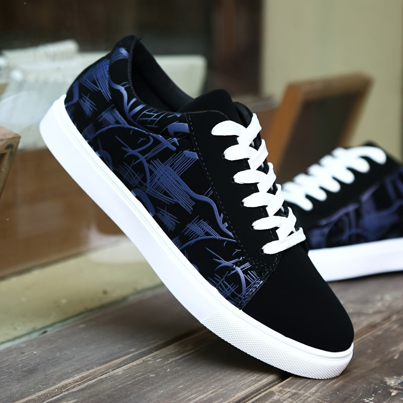 Men's Low Top Canvas Skateboard Shoes Casual Street Style Rubber Sole